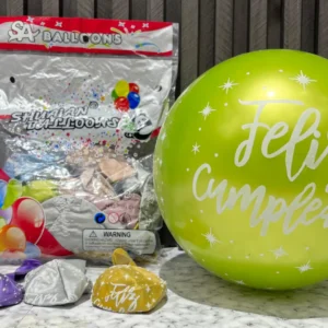 globo cromado feliz cumpleaÑos multicolor r12 x 50 und