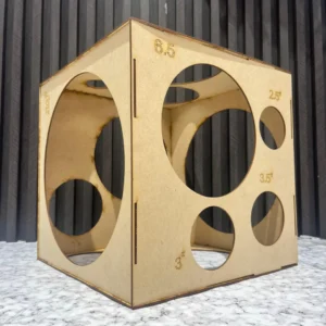 calibrador globos de madera